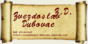 Zvezdoslav Dubovac vizit kartica